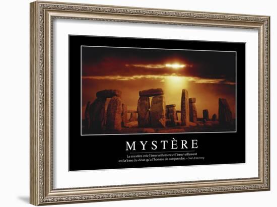 Mystère: Citation Et Affiche D'Inspiration Et Motivation-null-Framed Photographic Print