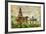 Mysterious Balinese Temples, Artwork In Painting Style-Maugli-l-Framed Art Print