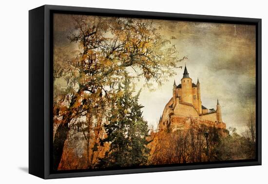 Mysterious  Castle Alcazar in Segovia, Spain-Maugli-l-Framed Premier Image Canvas