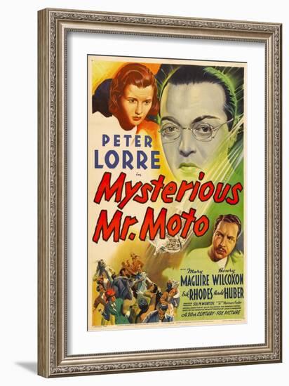 Mysterious Mr. Moto, Mary Maguire, Peter Lorre, Leon Ames, 1938-null-Framed Art Print