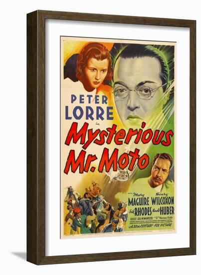 Mysterious Mr. Moto, Mary Maguire, Peter Lorre, Leon Ames, 1938-null-Framed Art Print
