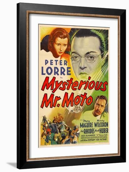 Mysterious Mr. Moto, Mary Maguire, Peter Lorre, Leon Ames, 1938-null-Framed Art Print