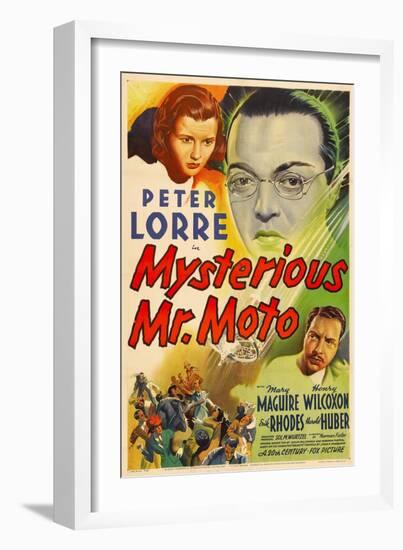 Mysterious Mr. Moto, Mary Maguire, Peter Lorre, Leon Ames, 1938-null-Framed Art Print