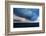 Mysterious Silhouette of Corfu Island over the Horizon with Navy Blue Sea Waves under the Dramatic-Artem Avetisyan-Framed Photographic Print