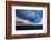 Mysterious Silhouette of Corfu Island over the Horizon with Navy Blue Sea Waves under the Dramatic-Artem Avetisyan-Framed Photographic Print