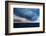 Mysterious Silhouette of Corfu Island over the Horizon with Navy Blue Sea Waves under the Dramatic-Artem Avetisyan-Framed Photographic Print