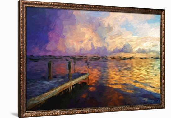 Mysterious Sunset II - In the Style of Oil Painting-Philippe Hugonnard-Framed Giclee Print