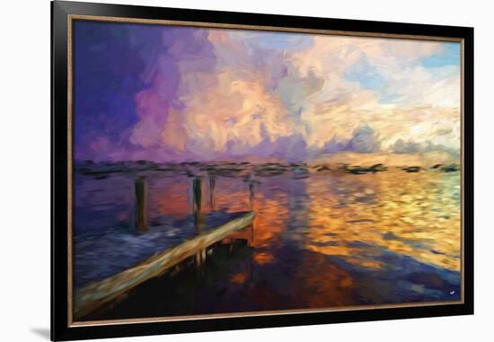 Mysterious Sunset II - In the Style of Oil Painting-Philippe Hugonnard-Framed Giclee Print