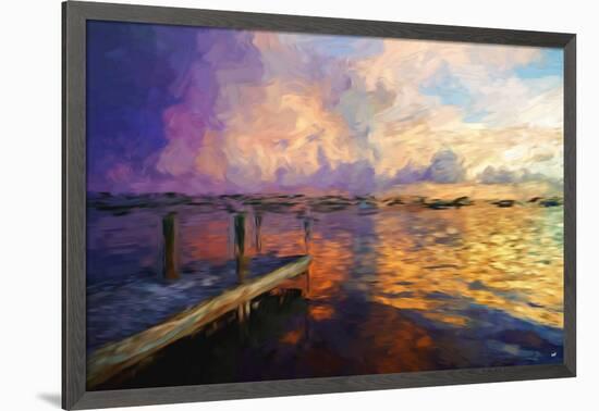 Mysterious Sunset II - In the Style of Oil Painting-Philippe Hugonnard-Framed Giclee Print