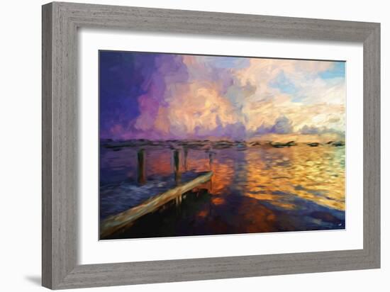 Mysterious Sunset II - In the Style of Oil Painting-Philippe Hugonnard-Framed Giclee Print