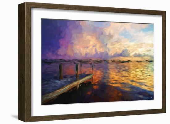 Mysterious Sunset II - In the Style of Oil Painting-Philippe Hugonnard-Framed Giclee Print