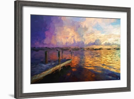 Mysterious Sunset II - In the Style of Oil Painting-Philippe Hugonnard-Framed Giclee Print