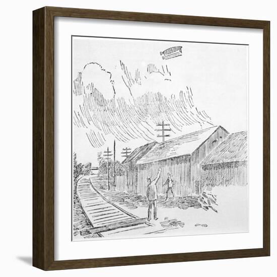 Mystery Airship 1897-null-Framed Art Print