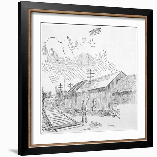 Mystery Airship 1897-null-Framed Art Print