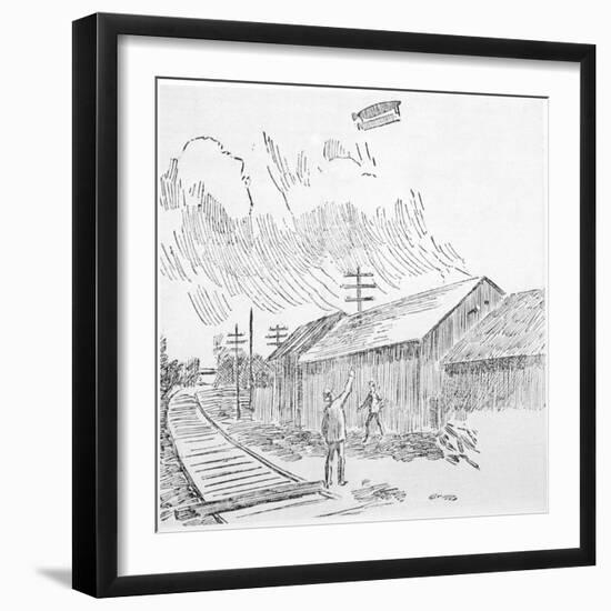 Mystery Airship 1897-null-Framed Art Print