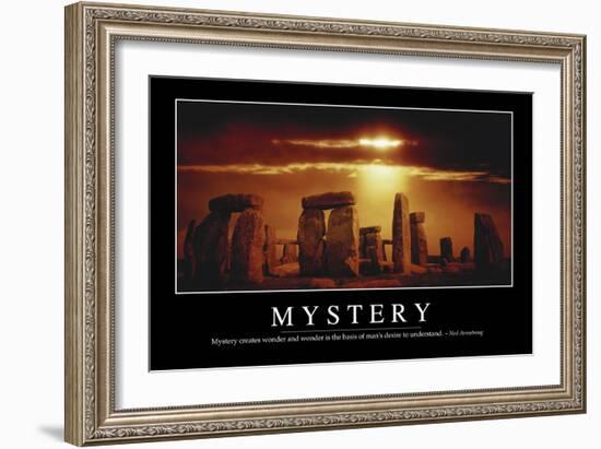 Mystery: Inspirational Quote and Motivational Poster-null-Framed Photographic Print