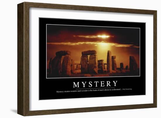 Mystery: Inspirational Quote and Motivational Poster-null-Framed Photographic Print