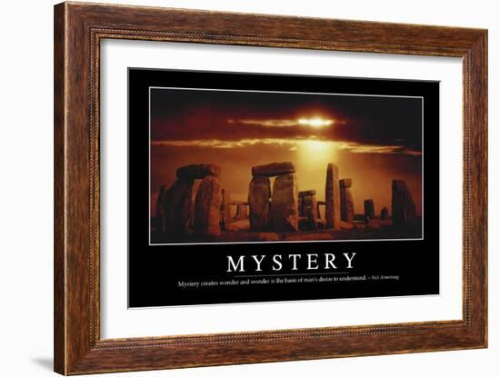 Mystery: Inspirational Quote and Motivational Poster-null-Framed Photographic Print