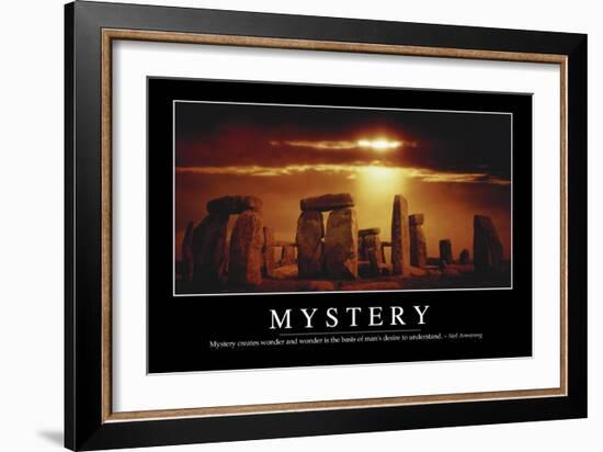 Mystery: Inspirational Quote and Motivational Poster-null-Framed Photographic Print