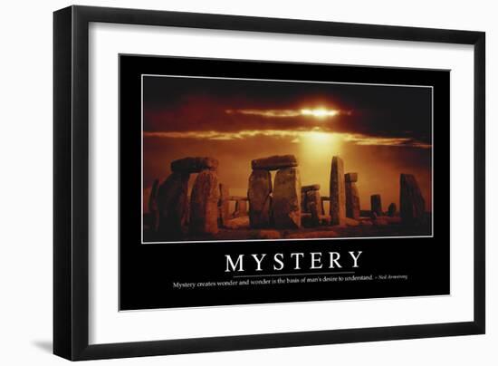 Mystery: Inspirational Quote and Motivational Poster-null-Framed Photographic Print