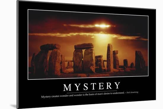 Mystery: Inspirational Quote and Motivational Poster-null-Mounted Photographic Print