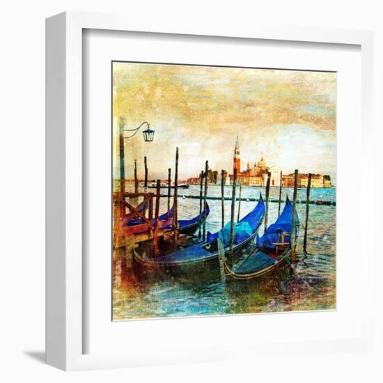 Mystery Of Venice - Artwork In Painting Style-Maugli-l-Framed Art Print