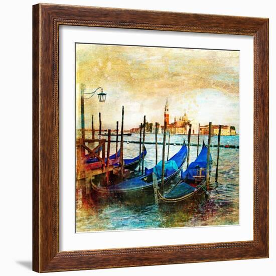 Mystery Of Venice - Artwork In Painting Style-Maugli-l-Framed Art Print