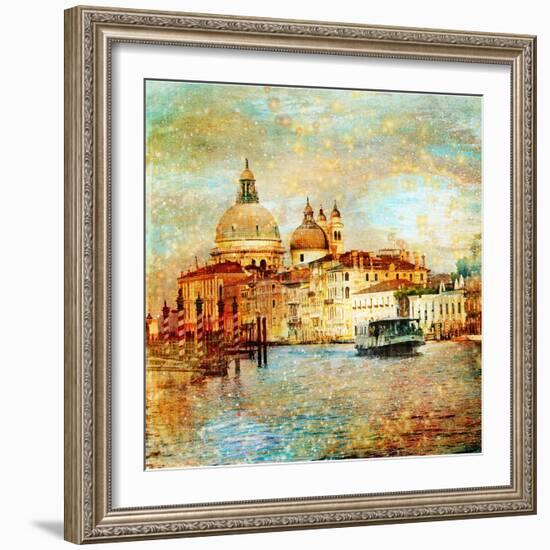 Mystery Of Venice - Artwork In Painting Style-Maugli-l-Framed Art Print