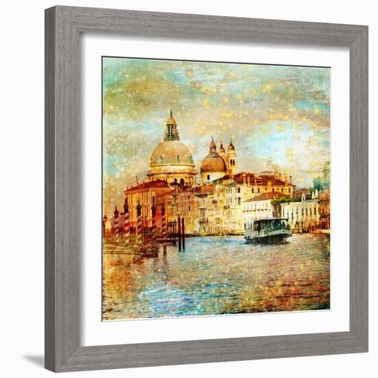 Mystery Of Venice - Artwork In Painting Style-Maugli-l-Framed Art Print