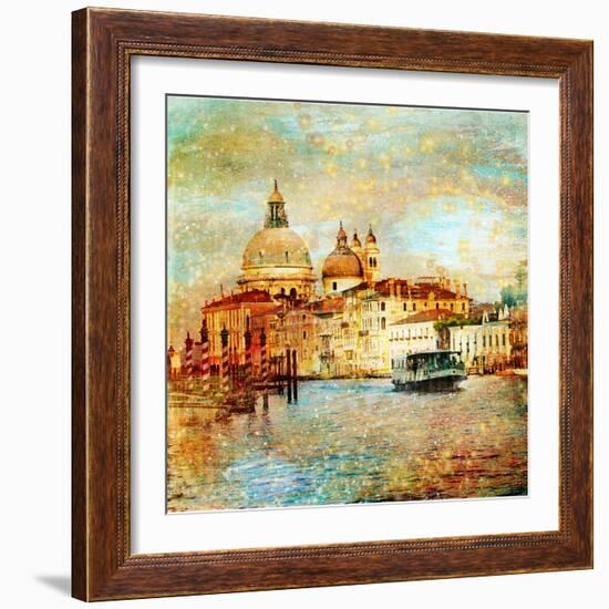 Mystery Of Venice - Artwork In Painting Style-Maugli-l-Framed Art Print