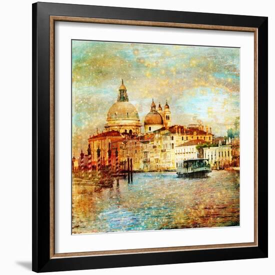 Mystery Of Venice - Artwork In Painting Style-Maugli-l-Framed Art Print