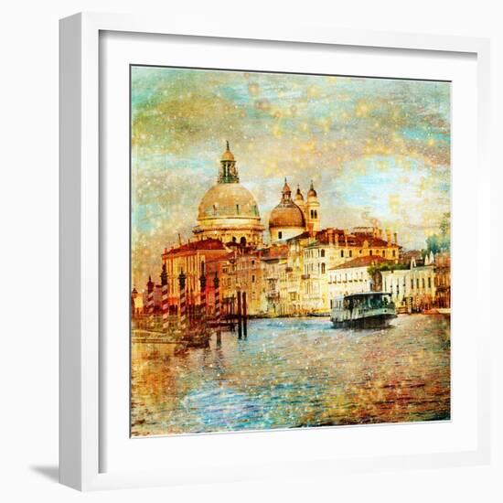 Mystery Of Venice - Artwork In Painting Style-Maugli-l-Framed Art Print