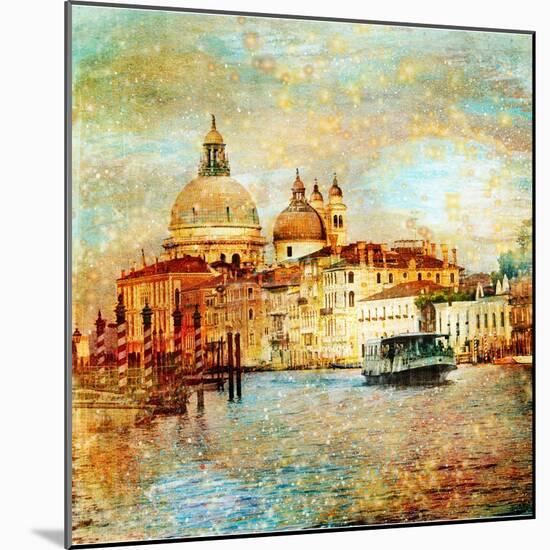 Mystery Of Venice - Artwork In Painting Style-Maugli-l-Mounted Art Print