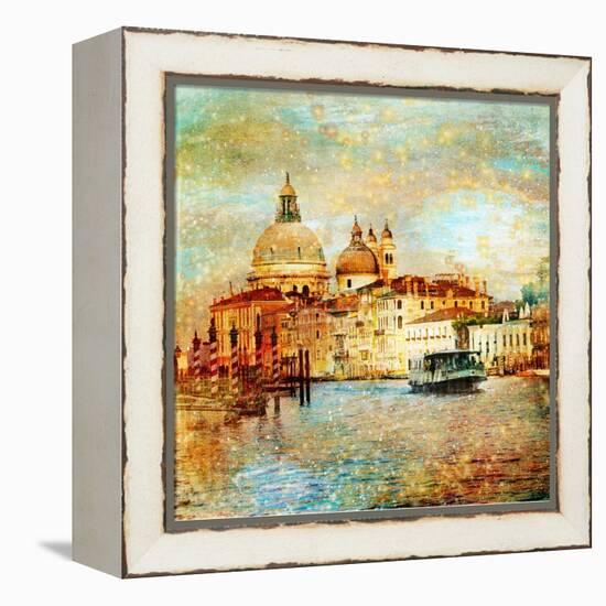 Mystery Of Venice - Artwork In Painting Style-Maugli-l-Framed Stretched Canvas