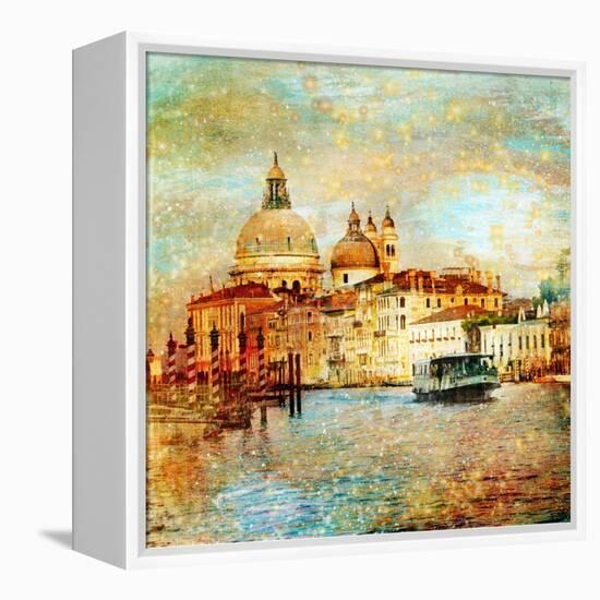 Mystery Of Venice - Artwork In Painting Style-Maugli-l-Framed Stretched Canvas