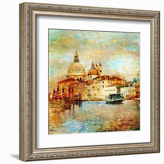 Mystery Of Venice - Artwork In Painting Style-Maugli-l-Framed Art Print