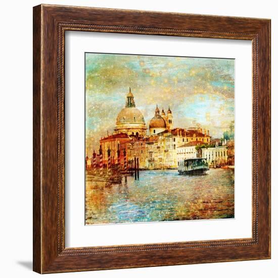 Mystery Of Venice - Artwork In Painting Style-Maugli-l-Framed Art Print