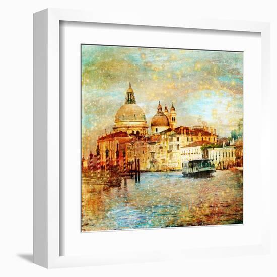 Mystery Of Venice - Artwork In Painting Style-Maugli-l-Framed Art Print