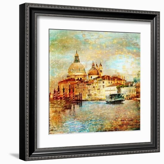 Mystery Of Venice - Artwork In Painting Style-Maugli-l-Framed Art Print