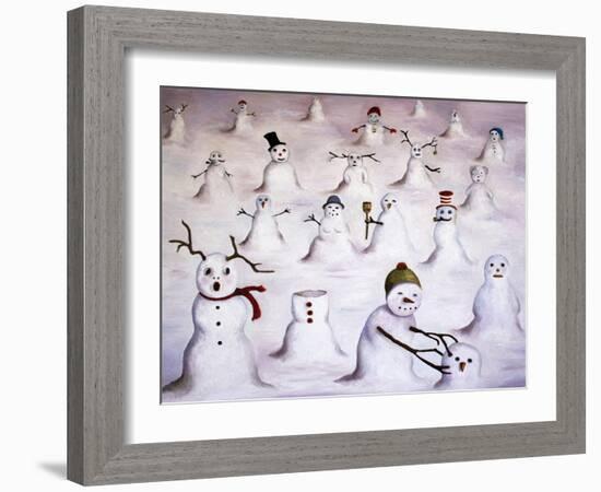 Mystery Revealed at Snowman Hill-Leah Saulnier-Framed Giclee Print