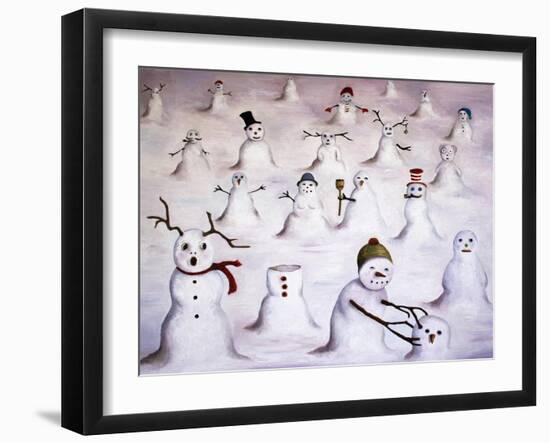 Mystery Revealed at Snowman Hill-Leah Saulnier-Framed Giclee Print