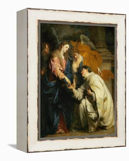 Mystic Engagement of the Beatified Hermann Joseph with the Virgin Mary, 1630-Sir Anthony Van Dyck-Framed Premier Image Canvas