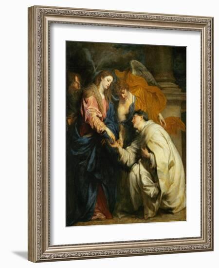 Mystic Engagement of the Beatified Hermann Joseph with the Virgin Mary, 1630-Sir Anthony Van Dyck-Framed Giclee Print