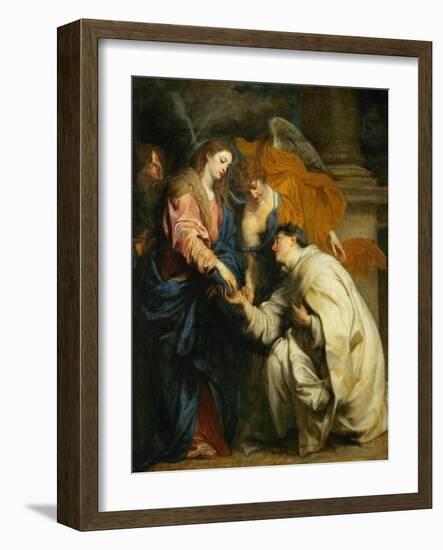 Mystic Engagement of the Beatified Hermann Joseph with the Virgin Mary, 1630-Sir Anthony Van Dyck-Framed Giclee Print