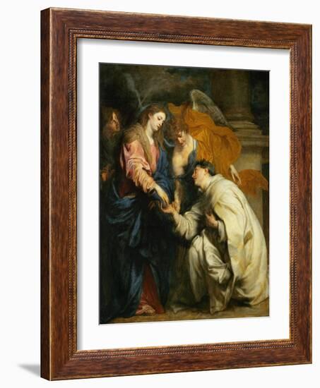 Mystic Engagement of the Beatified Hermann Joseph with the Virgin Mary, 1630-Sir Anthony Van Dyck-Framed Giclee Print