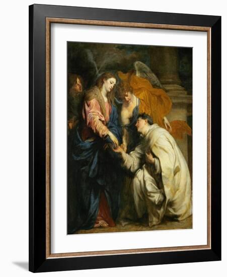 Mystic Engagement of the Beatified Hermann Joseph with the Virgin Mary, 1630-Sir Anthony Van Dyck-Framed Giclee Print