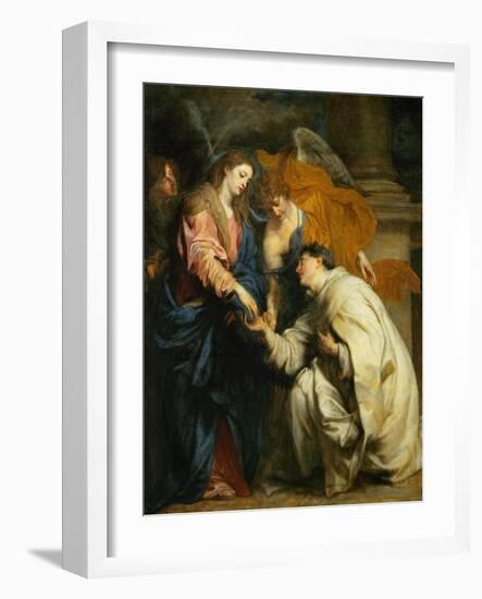 Mystic Engagement of the Beatified Hermann Joseph with the Virgin Mary, 1630-Sir Anthony Van Dyck-Framed Giclee Print