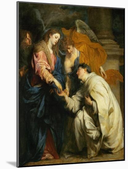 Mystic Engagement of the Beatified Hermann Joseph with the Virgin Mary, 1630-Sir Anthony Van Dyck-Mounted Giclee Print