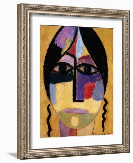 Mystic Head: Ravenwings Iv; Mysticher Kopf: Rabenflugel IV, 1918-Alexej Von Jawlensky-Framed Giclee Print