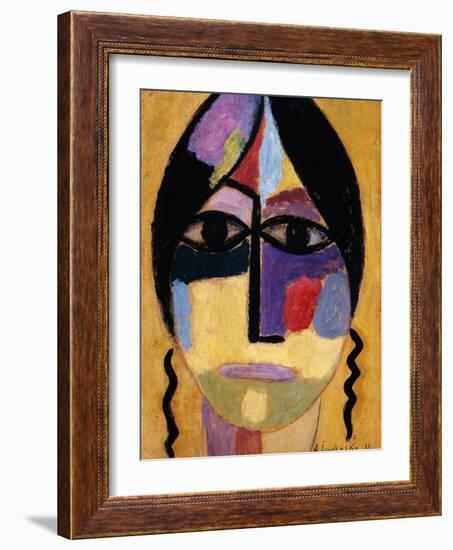 Mystic Head: Ravenwings Iv; Mysticher Kopf: Rabenflugel IV, 1918-Alexej Von Jawlensky-Framed Giclee Print